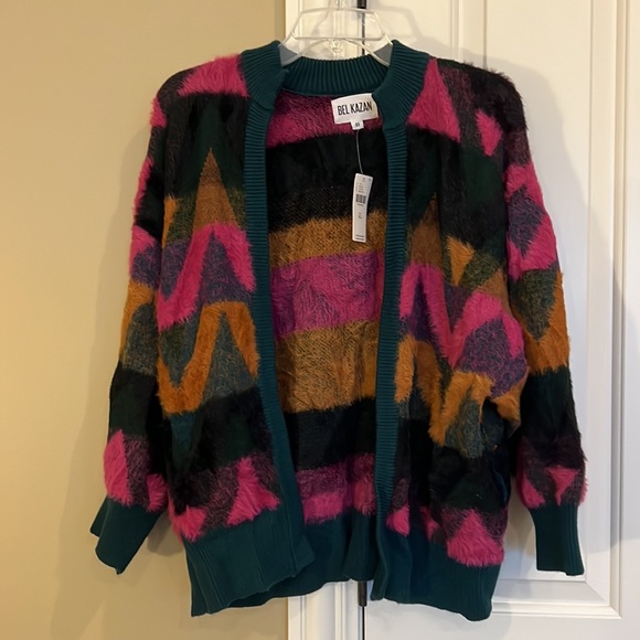 NWT Anthropologie Chevron Eyelash Cardigan Sweater One Size - Picture 5 of 10